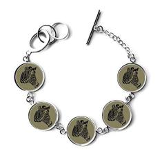 Imagem de DIYthinker Pulseira de animal marrom com cabeça de pinto, pingente de corrente