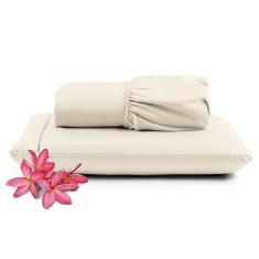 Imagem de Jogo De Lençol Primor Solteiro 2 Peças Percal 400 Fios Ponto Palito - Palha