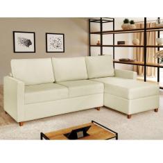 Imagem de Sofá 3 Lugares com Chaise Moov Yescasa Palha