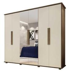 Imagem de Guarda Roupa 6P Com Espelho Estrela Rv Móveis Freijooff White - Rv Mov
