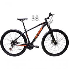 Imagem de Bicicleta Aro 29 Ksw Xlt 24v Freios Disco Hidráulicos Garfo Suspensão - Preto/laranja Tam.21