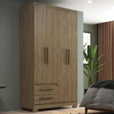 Imagem de Guarda-roupa 4 Portas 2 Gavetas Rp2422 Wood Decibal Wood
