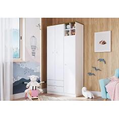 Imagem de Guarda Roupas 3 Portas e 2 Gavetas House Branco - Art In Móveis