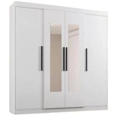 Imagem de Guarda Roupa B23066 Casal 4 Portas 3 Gavetas Araplac Cor Branco