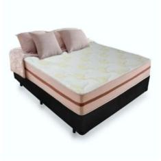 Imagem de Cama Box Viúva + Colchão De Molas Ensacadas Viúva Firme Classic Bege -