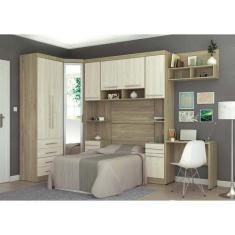 Imagem de Guarda Roupa De Canto 9 Portas Com Espelho Escrivaninha Com Nicho E Ca