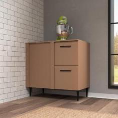 Imagem de Balcão de Cozinha Canto Reto 2 Portas Barbara Terracota