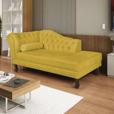Imagem de Diva Recamier Dora 185cm Lado Direito Suede Amarelo