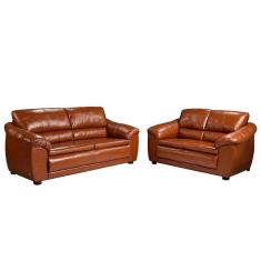 Imagem de Jogo De Sofá 02 E 03 Lugares Couro Veneza Conhaque