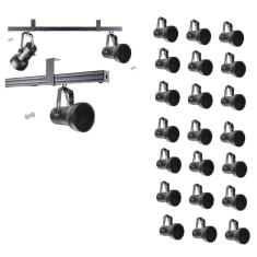 Imagem de Kit 21 Spot Trilho Perfilado Eletro Calha Par20 Bulbo Ol7