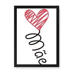 Imagem de Arte Maníacos Quadro Decorativo Mãe Coração - 23x16,25cm (Moldura caixa em laca )