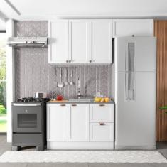 Imagem de Cozinha Modulada 3 Peças 6 Portas 2 Gavetas com Balcão para Pia Unna