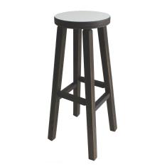 Imagem de Banqueta Alta Hardman Madeira Assento Redondo Mdf 