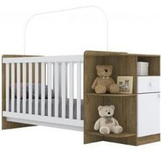 Imagem de Berço Mosaico Mini Cama Nicho Gaveteiro Rústico