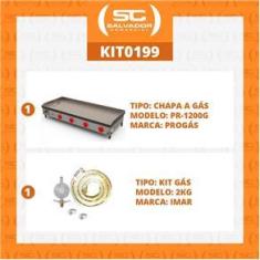 Imagem de KIT - Chapa Bifeteira a Gás PR-1200G + Kit Gás - Progás