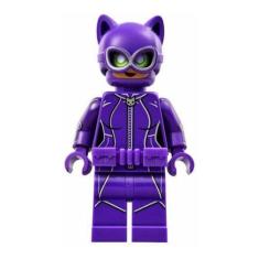 Imagem de Boneco Blocos De Montar Mulher Gato Traje Roxo Batman - Mega Block Toy