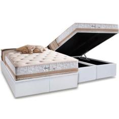 Imagem de Cama Box Baú Queen: Colchão Molas Herval Maxspring Spain + Base Crc Co