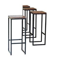 Imagem de Jogo 2 Banqueta Alta Balcão Bistrô Industrial Preta Madeira Imbuia