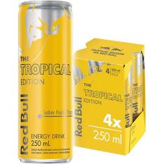 Imagem de Energético Tropical Red Bull Energy Drink Pack com 4 Latas de 250ml