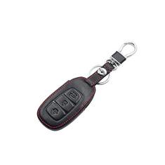 Imagem de NUIOsdz Estojo de couro para chave de carro de 3 4 5 botões, adequado para Hyundai Palisade Grandeur Azera Elantra GT Kona 2018 2019