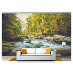 Imagem de Papel De Parede Estrada Caminho Floresta 3D Nes095