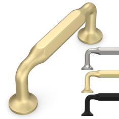 Imagem de 9BUILD Pacote com 10 puxadores de armário de 7,6 cm puxadores dourados puxadores de armário de cozinha ferragens de armário de cozinha puxadores de cozinha para armários puxadores dourados para