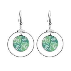 Imagem de Brincos de argola pendentes de civilização antiga Totems do México com folhas verdes