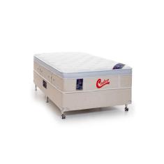 Imagem de Cama Box + Colchão Castor Solteiro Vitagel Euro One Face Pocket 88x188x59cm