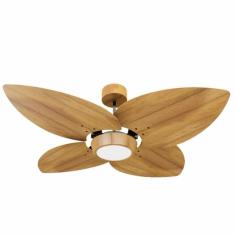 Imagem de Ventilador De Teto Natuvent Dahlia Led 4 P s Madeira Teca 400
