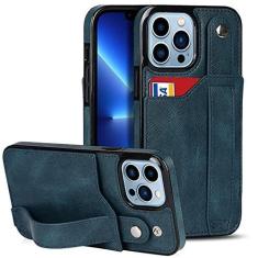 Imagem de Capa de telefone carteira de couro com alça de pulso para iPhone 13 Pro Max 12 11 Pro Max X XR XS 8 7 Plus 11 Slot para cartão Slot Kickstand Capa macia, T5, para iPhone 13Pro