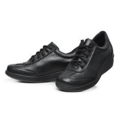 Imagem de Tênis Feminino Casual Sapatenis Confortável Anatômico Preto 911 - pisa