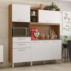 Imagem de Cozinha Completa 6 Portas Savana Amendola Branco - CasaH