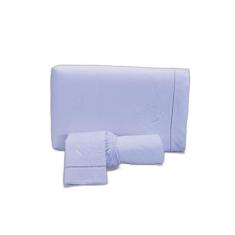 Imagem de Jogo Lençol Cama Viúva Percal 200 Fios Bordado Branco 3Un - Miguel Enx