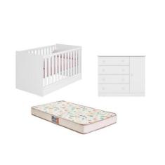 Imagem de Berço Mini Cama Americano Doce Sonho com Colchão Gazin e Comoda Sapate