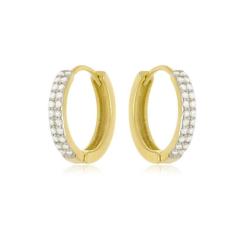 Imagem de Brinco Argolas Harmoniosas - Ouro Amarelo