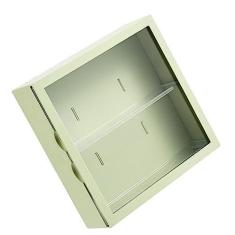 Imagem de Caixa de Armazenamento Sem Perfuração Montada na Parede Akozon Com Porta Deslizante para Brinquedos de Pelúcia e Bonecos de Ação - Organizador de Exibição à Prova de Poeira de