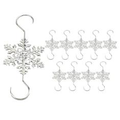 Imagem de Gancho de enfeite de Natal, gancho decorativo de 10/20 peças, gancho de enfeite de floco de neve de 68 mm para gancho de decoração de bola de Natal