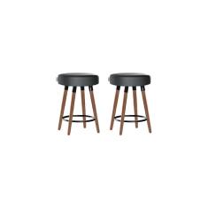 Imagem de Kit 2 Bancos Moderno Pé Palito Roma Slim Asfalto 50cm