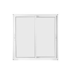 Imagem de Janela de Alumínio de Correr 100x100cm 2 Folhas com Vidro Mini Boreal Linha Solida MGM Branco