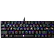 Imagem de Teclado Gaming Satellite King Fight GK-55 2 Em 1 Branco (Ingles com Fi