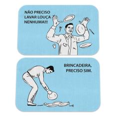 Imagem de Kit Tapetes De Cozinha Não Preciso Lavar Louça