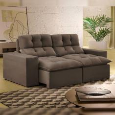 Imagem de Sofá 2 Lugares Retrátil e Reclinável 200cm Paraty Marrom