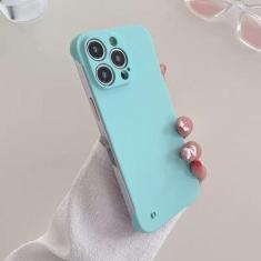 Imagem de Capa sem moldura fosca de cor sólida para iPhone 14 11 12 13 Pro Max Mini XR XS Max X 7 8 Plus Capa protetora para PC rígido, hortelã, para iPhone 14 Pro