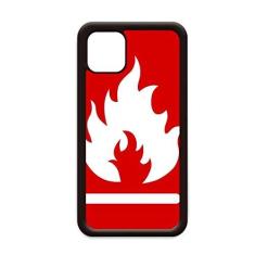 Imagem de Capa de proteção quadrada vermelho fogo para iPhone 12 Pro Max para Apple Mini Mobile Case Shell