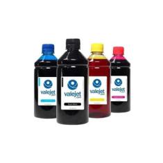 Imagem de Kit 4 Tintas Bulk Ink L350 Cmyk 500ml Corante Valejet