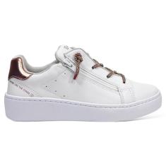Imagem de Tênis Ramarim Feminino Casual com Strass 76222 Branco Rosê-Feminino