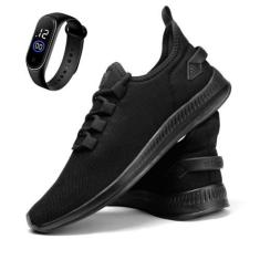 Imagem de Kit Tênis Masculino Esportivo Confortável Leve Academia Corrida Caminh