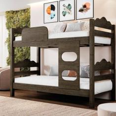 Imagem de Beliche Solteiro em MDF Kenia Mocaccino