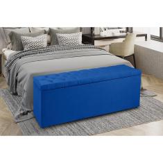 Imagem de Recamier Baú 1,95m Mari Suede Azul Marinho sky mobile