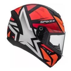 Imagem de Capacete Masculino Feminino Moto Fechado Peels Spike 2 1st, Preto Verm